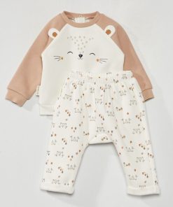 Ensemble en molleton - 2 pièces - Beige