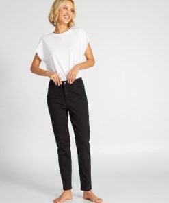 Pantalon slim en denim - 32L - Noir