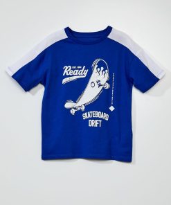 T-shirt manches courtes 'Skate' - Bleu