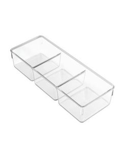Bac De Rangement Transparent 3 En 1 - transparent