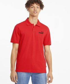 Polo 'Puma' en piqué de coton - Rouge