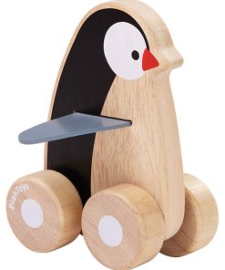 Jouet en bois Pingouin roulant - N/A