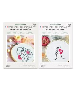Coffrets 2 Broderies décoratives - Amour 3 - N/A