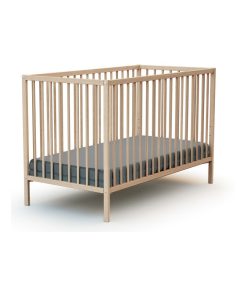 WEBABY - Lit bébé 60x120 - Marron clair