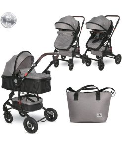 Poussette combinée transformable 2 en 1 Alba Lorelli - gris - Gris