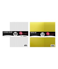 58 papiers Scrapbooking Blanc et Or - H: 30,5 cm - N/A