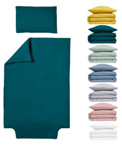 Parure de couette gaze de coton - 'Le Lit de Mon Bébé' - Vert foncé