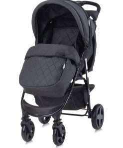 Poussette compacte citadine - canne avec couvre-jambes - Olivia - noir - Noir