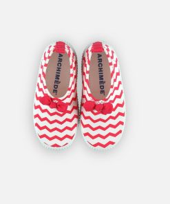 Chaussures de bain rayures - Rose