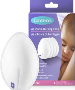Lot de 4 coussinets d'allaitement lavables - Blanc