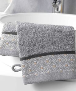 Lot de 2 gants de toilette Collection Art-Chic Beline - Gris