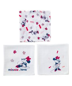 Lot de 3 langes Minnie Confettis - 60x60 cm - Rose