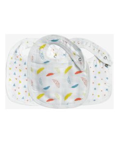 3 Bavoirs naissance - Mixte bébé Trois Kilos Sept - Abricot