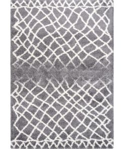 Tapis shaggy 80x150 MANEL Gris OEKO TEX idéal pour Entrée - Gris