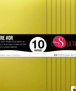 10 papiers Scrapbooking Or - 250g/m2 - H : 30,5 cm - N/A