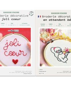 Coffrets 2 Broderies décoratives - Bébé et joli cœur - N/A