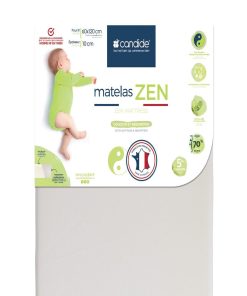 Candide - Matelas Bébé Zen Déhoussable - 70cm X 140cm X 10cm - Ecru