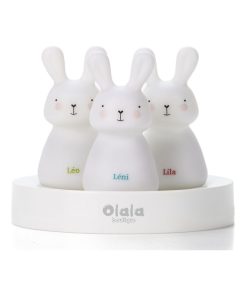 Lot de 3 veilleuses nomades lapin Léo, Léni & Lila - Blanc