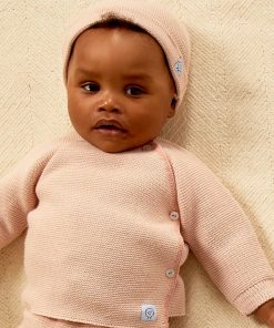 Bonnet de naissance 'La Manufacture de Layette' - Rose