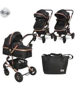 Poussette combinée transformable 2 en 1 Alba Lorelli noir - Noir