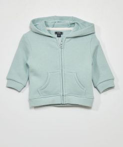 Sweat zippée à capuche - Bleu