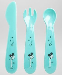 Lot de 3 couverts 'Mickey' - Bleu