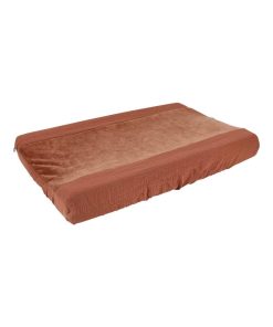 Housse matelas à langer BLISS RUST - Rouge