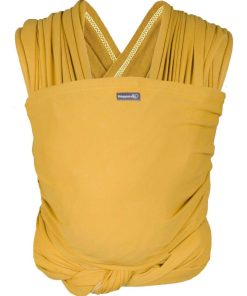 HOPPEDIZ Écharpe de portage extensible curry 460 cm - Jaune moutarde