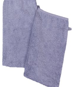 Eveil Et Nature Lot De 2 Gants De Toilette Coton Bio - Bleu foncé