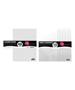 Packs Scrapbooking papier Blanc et Transparent à embosser - N/A