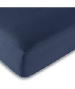 Drap housse 57 fils/cm² toutes dimensions - Bleu marine