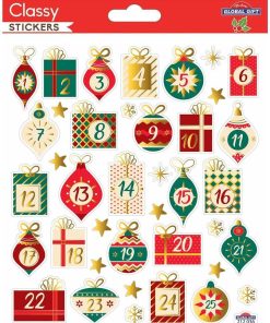 Stickers Calendrier de l'Avent - Cadeaux de Noël - N/A