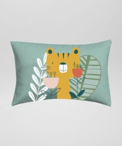 Coussin imprimé 'jungle' - Vert