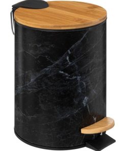 Poubelle à pédale Soft close 3L Lea noir - Noir