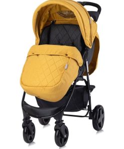 Poussette compacte citadine - canne avec couvre-jambes - Olivia - jaune - Jaune