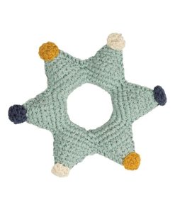 Hochet tricoté Etoile - Multicolore