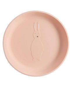 Assiette en silicone Mrs Rabbit - Rose