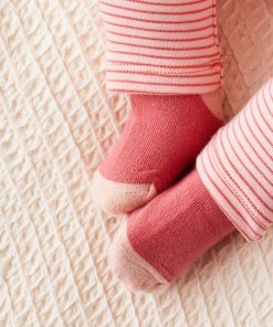 Pack de 2 paires de chaussettes en coton, - Rose