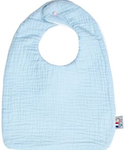 Bavoir en gaze de coton, Jeanne - Bleu