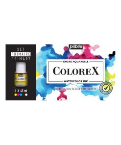 5 encres Colorex pour peinture aquarelle - 5 x 45 ml - N/A