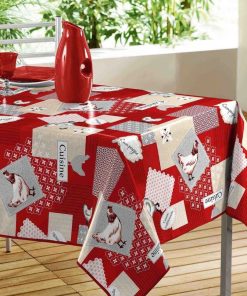 Nappe rectangle PVC Galipi - Rouge