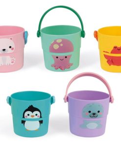 Lot de 5 seaux d'activités pour le bain - Multicolore