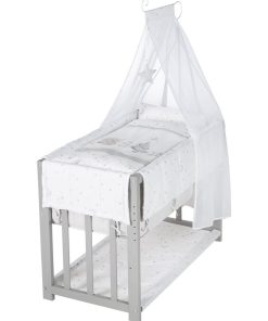 ROBA Berceau Cododo "Sternenzauber Grau" 4en1 + Équipement – Gris/Blanc - Gris