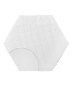 ROBA Matelas pour Parc Bébé Hexagonal - Housse Matelassée et Amovible - Blanc - Blanc