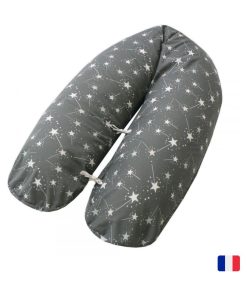 Coussin d'allaitement Nuit étoilée - Gris souris