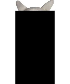 Doudou Fabelab Lapin Gris hochet - - Gris