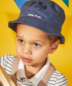 Bob en voile de coton 'Mickey' - Bleu