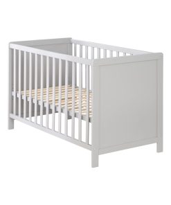 ROBA Lit Cododo 60 x 120 cm - Bois Gris - Réglable - 5 Barreaux Amovibles - Gris