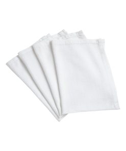 Lot de 4 langes Bio 50x70 cm Blanc - Blanc
