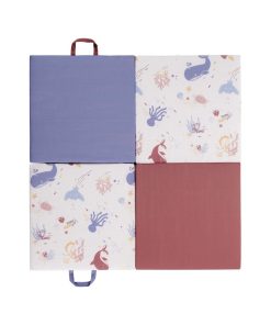 Tinéo - Tapis D'éveil Trésors De L'océan - 120x120x4cm - bleu marine